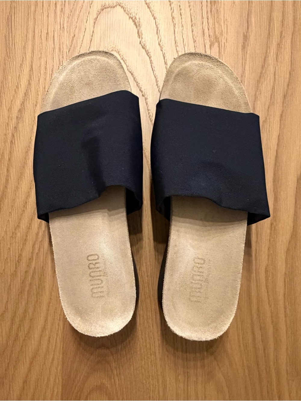 Munro Black Slide Mule Sandals
